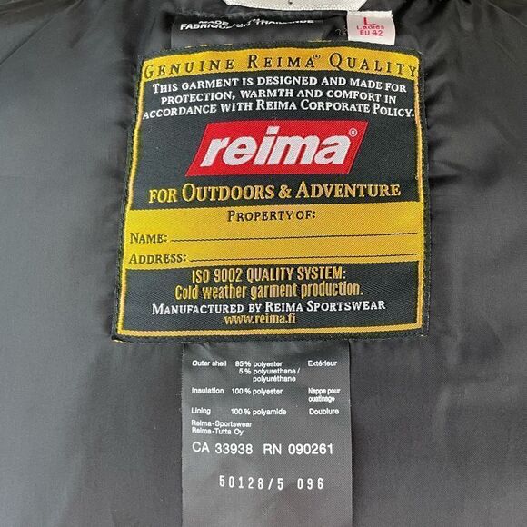 Reima Ladies Cold Weather/Snow Mobile Jacket Size L EUC - Picture 10 of 10